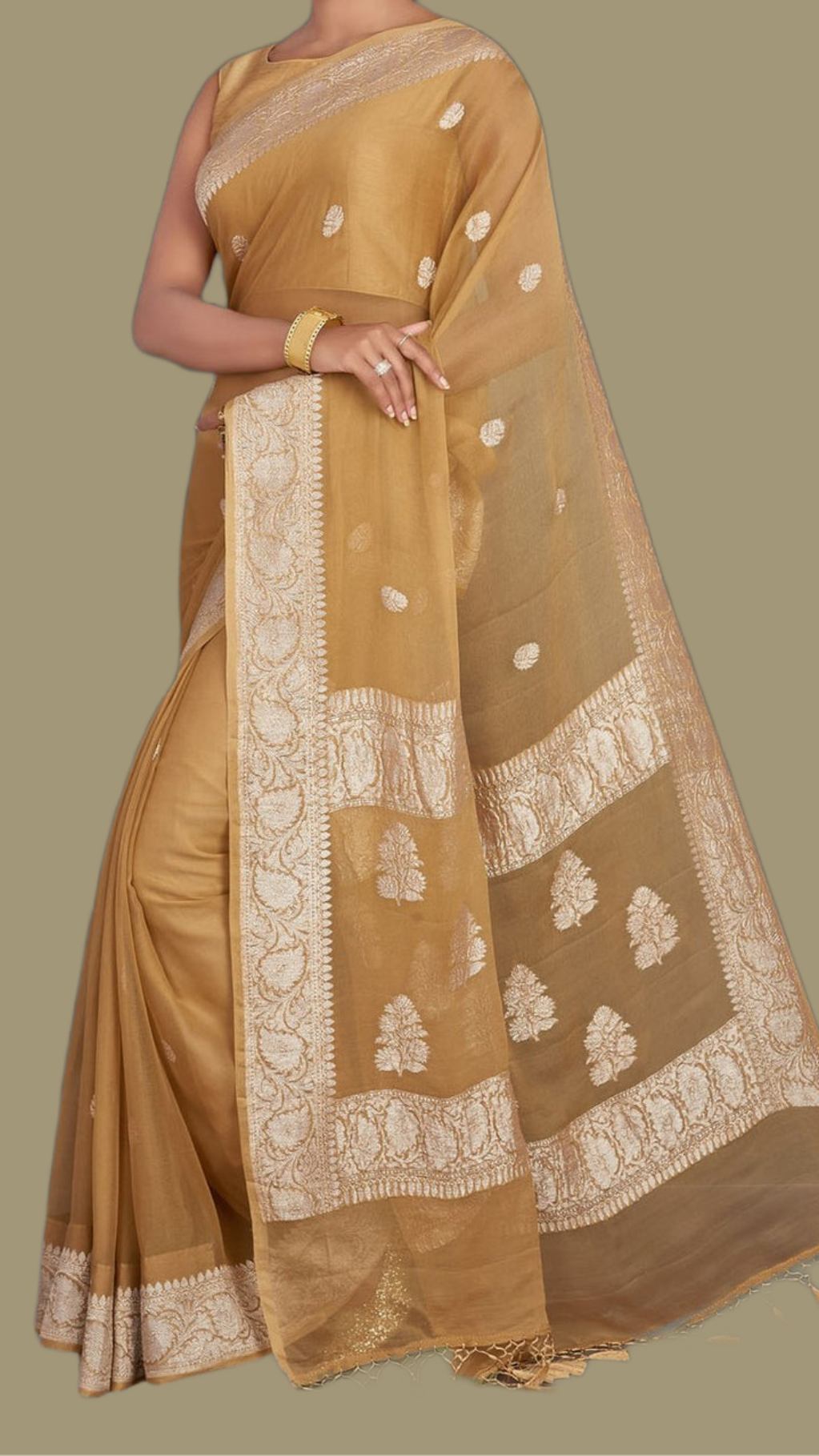 Pure Georgette Handloom Banarsi Saree