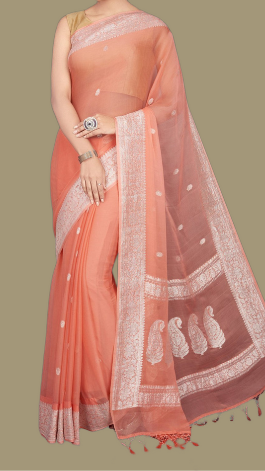 Pure Georgette Handloom Banarsi Saree